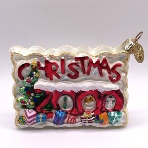 Christopher Radko Postcard Christmas Ornament 2000